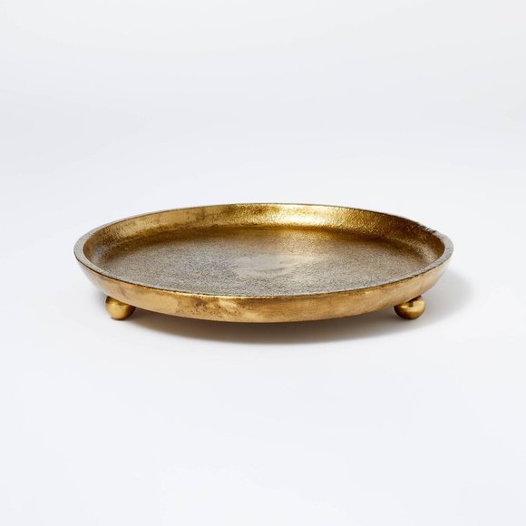 Threshold Accents Studio Mcgee Cast Metal Candle Tray Gold